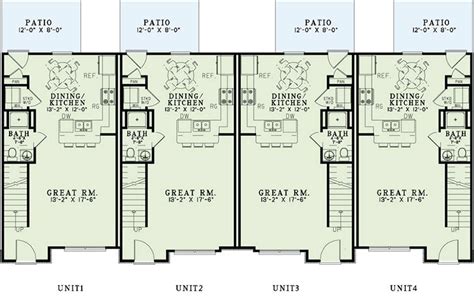 4 plex house plans|traditional 4plex multifamily house plans.